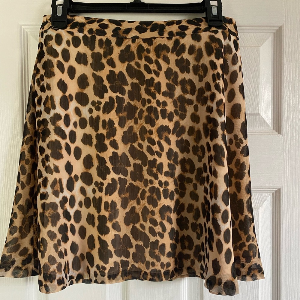 Express animal print skirt
